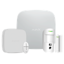 Kit de alarma profesional - Certificado Grado 2 - Comunicación Ethernet / dual SIM GPRS - Inalámbrico 868 MHz Jeweller y Wings - Ajax HUB 2 2G,  PIRCAM y Contacto magnético - Incluye mando y detector de incendios