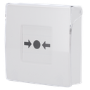 Bouton d'alarme incendie manuel blanc - Sans fil 868 MHz Jeweller - Bouton d'alarme incendie ou activateur de scénario - Compatible avec la fonction d'alarme interconnectée - Transmission de l'alarme à l'ARC (configurable) - Alimentation 2 piles CR123A