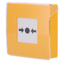 Bouton d'alarme incendie manuel jaune - Sans fil 868 MHz Jeweller - Bouton d'alarme incendie ou activateur de scénario - Compatible avec la fonction d'alarme interconnectée - Transmission de l'alarme à l'ARC (configurable) - Alimentation 2 piles CR123A