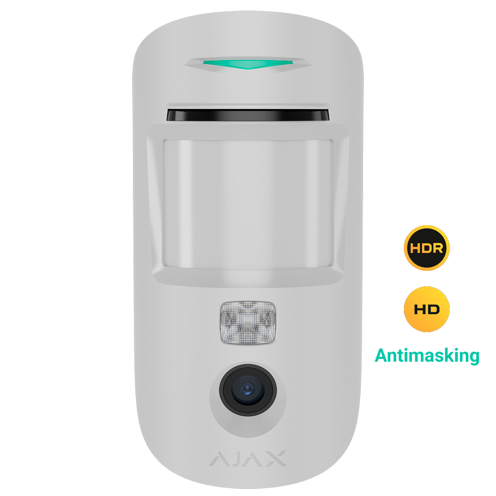 Détecteur avec photos sur demande - Degré 2 - Ajax Superior / Support avec vis de fixation - Résolution HD / Technologie HDR - Sans fil 868 MHz Jeweller - Antimasking - Rang de détection 12 m