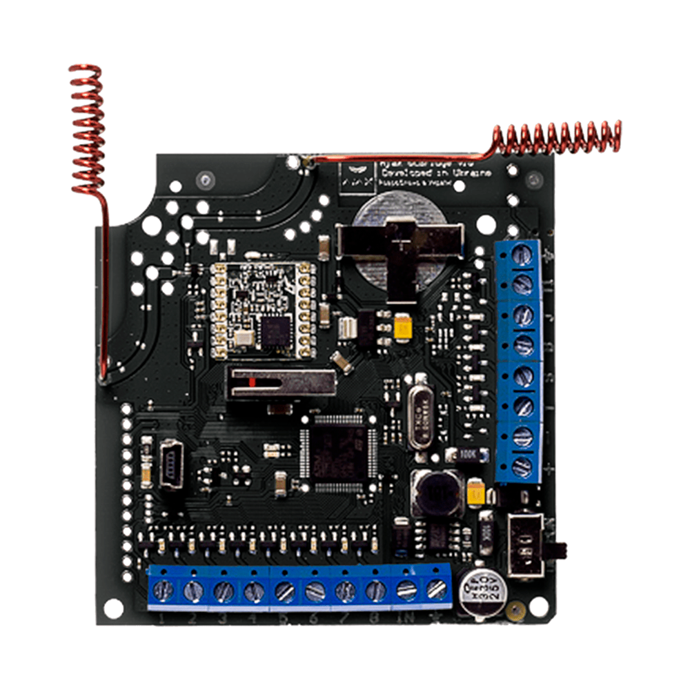 Module d'intégration - Sans fil 868 MHz Jeweller - Jusqu'à 8 zones y 100 dispositifs - Compatible avec les systèmes câblés - Tamper anti-ouverture avant et arrière - Software de gestion de dispositifs