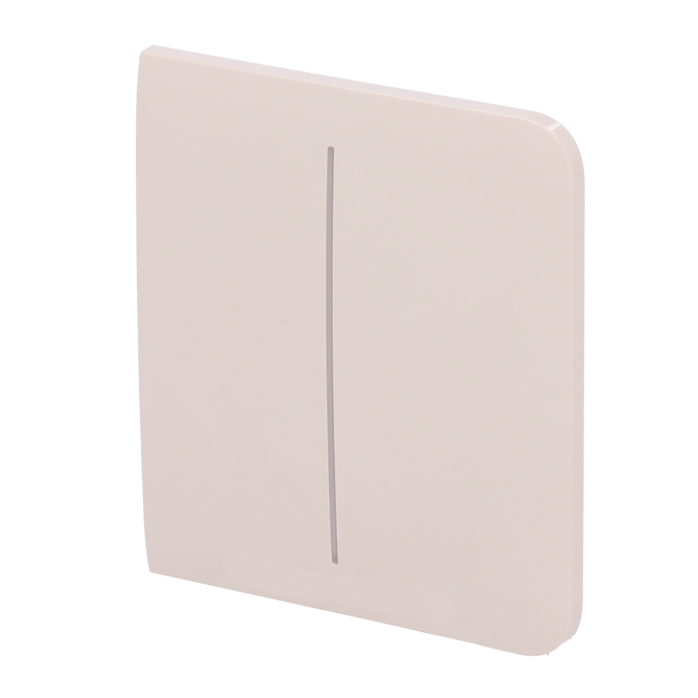 Panneau tactile pour double interrupteur d'éclairage - Compatible avec AJ-LIGHTCORE-2G - Rétro-éclairage LED - Panneau tactile latéral sans contact - Couleur ivoire - Ajax - LightSwitch SideButton