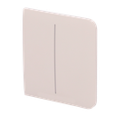 Panneau tactile pour double interrupteur d'éclairage - Compatible avec AJ-LIGHTCORE-2G - Rétro-éclairage LED - Panneau tactile latéral sans contact - Couleur ivoire - Ajax - LightSwitch SideButton