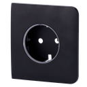 Tapa lateral para enchufe básico tipo F - Compatible con AJ-OUTLETCORE-BASIC - Protección contra polvo, salpicaduras, objetos - Sin monitorizacion de consumo - Sin control remoto  - Color negro