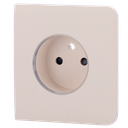 Cache-prise latéral pour fiche intelligente de type E - Compatible avec AJ-OUTLETCORE-SMART-E - Indicateur LED de l'état de la prise et de la consommation d'énergie - Bouton tactile pour la commande manuelle - Rétro alimentation LED - Couleur ivoire