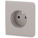Cache-prise latéral pour fiche intelligente de type E - Compatible avec AJ-OUTLETCORE-SMART-E - Indicateur LED de l'état de la prise et de la consommation d'énergie - Bouton tactile pour la commande manuelle - Rétro alimentation LED - Couleur olive