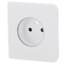 Cache-prise latéral pour fiche intelligente de type E - Compatible avec AJ-OUTLETCORE-SMART-E - Indicateur LED de l'état de la prise et de la consommation d'énergie - Bouton tactile pour la commande manuelle - Rétro alimentation LED - Couleur blanche