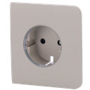 Cache-prise latéral pour fiche intelligente de type F - Compatible avec AJ-OUTLETCORE-SMART - Indicateur LED de l'état de la prise et de la consommation d'énergie - Bouton tactile pour la commande manuelle - Rétro alimentation LED - Couleur olive