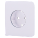 Tapa lateral para enchufe básico tipo F - Compatible con AJ-OUTLETCORE-BASIC - Protección contra polvo, salpicaduras, objetos - Sin monitorizacion de consumo - Sin control remoto  - Color blanco