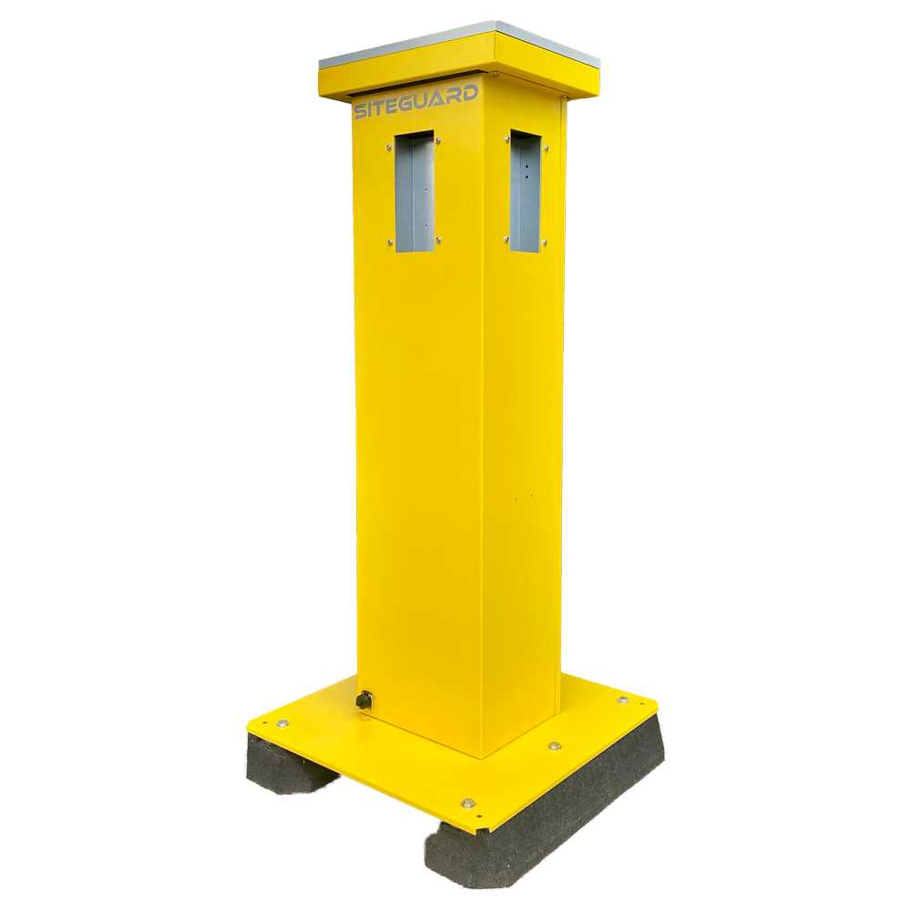 Tour de protection périmétrique 360º - Alimentation en énergie solaire / Vérification des photos -  Panneau solaire et régulateur MPPT inclus - Base avec 2 blocs anti-vibration  - Connexion pour la batterie de secours au plomb 12 V - Compatible avec Ajax