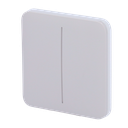 Panneau tactile pour double interrupteur d'éclairage  - Compatibilité avec AJ-LIGHTCORE-2G - Rétro-éclairage LED - Clavier tactile sans contact - Couleur brouillard - Ajax - LightSwitch SoloButton