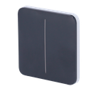 Panneau tactile pour double interrupteur d'éclairage  - Compatibilité avec AJ-LIGHTCORE-2G - Rétro-éclairage LED - Clavier tactile sans contact - Couleur graphite - Ajax - LightSwitch SoloButton