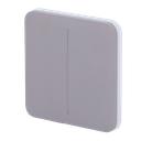 Panneau tactile pour double interrupteur d'éclairage  - Compatibilité avec AJ-LIGHTCORE-2G - Rétro-éclairage LED - Clavier tactile sans contact - Couleur Gris - Ajax - LightSwitch SoloButton