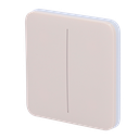 Panneau tactile pour double interrupteur d'éclairage  - Compatibilité avec AJ-LIGHTCORE-2G - Rétro-éclairage LED - Clavier tactile sans contact - Couleur ivoire - Ajax - LightSwitch SoloButton