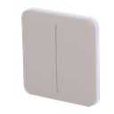 Panneau tactile pour double interrupteur d'éclairage  - Compatibilité avec AJ-LIGHTCORE-2G - Rétro-éclairage LED - Clavier tactile sans contact - Couleur olive - Ajax - LightSwitch SoloButton