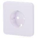 Cache-prise pour fiche de base de type F - Compatible avec AJ-OUTLETCORE-BASIC - Protection contre la poussière, les éclaboussures et les objets - Pas de contrôle de la consommation - Pas de télécommande  - Couleur blanche