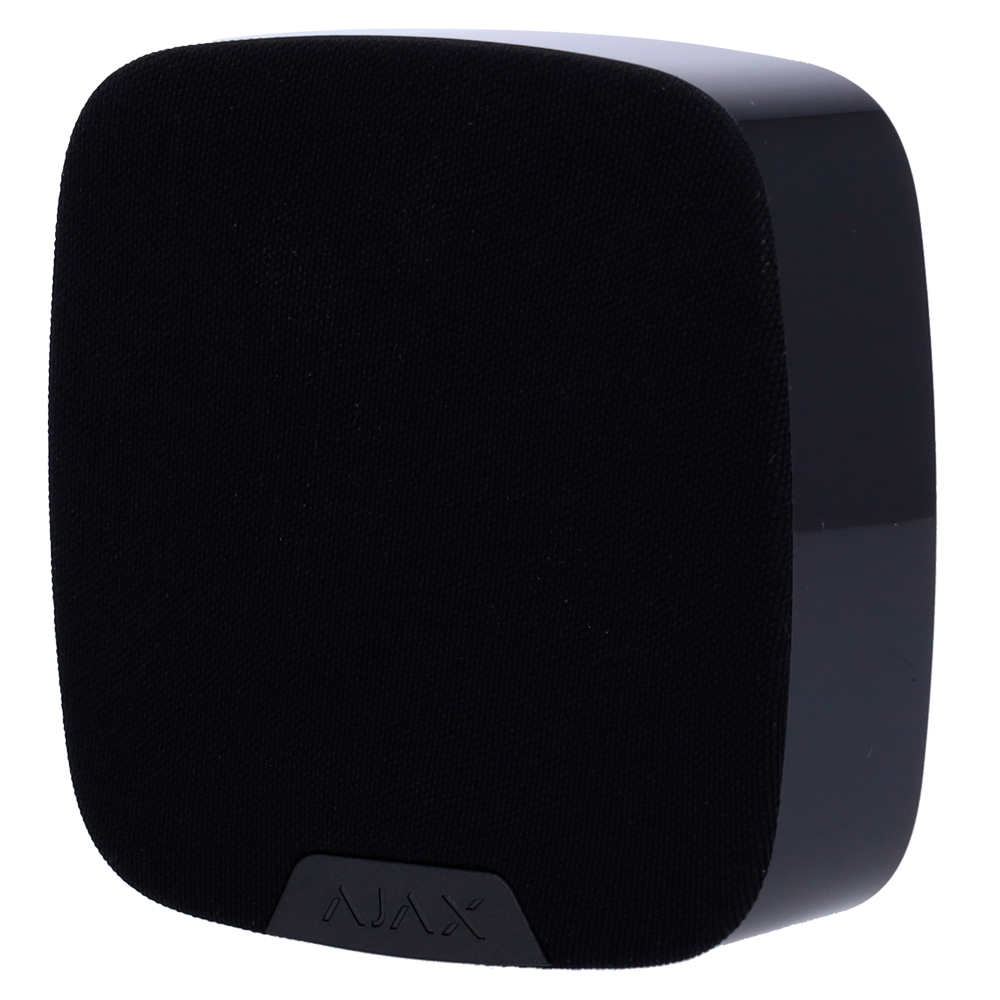 Module vocal sans fil - Sans fil 868 MHz Jeweller - Puissance sonore maximale 103 dB - Alimentation 4 piles CR123A 3.0 V - Optimisation de la voix grâce à l'IA - Support avec vis de fixation