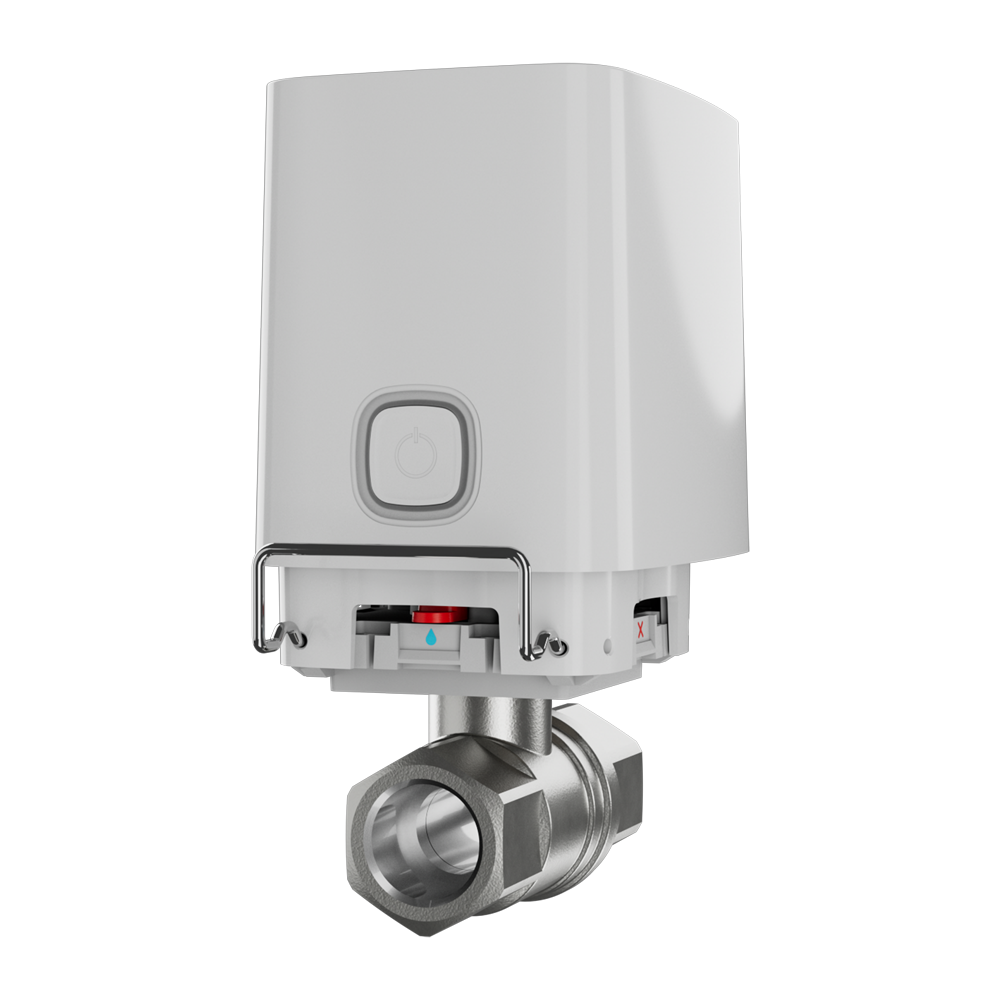 Electrovanne de fermeture de l'eau - Valve Bonomi de 3/4" (DN 20)) - Compatible avec les canalisations d'eau chaude et froide - Fermeture de la vanne en moins de 5 secondes - Prise en charge des scénarios d'automatisation - Alimentation 4 batteries CR123A ou à 7,5~14 VDC