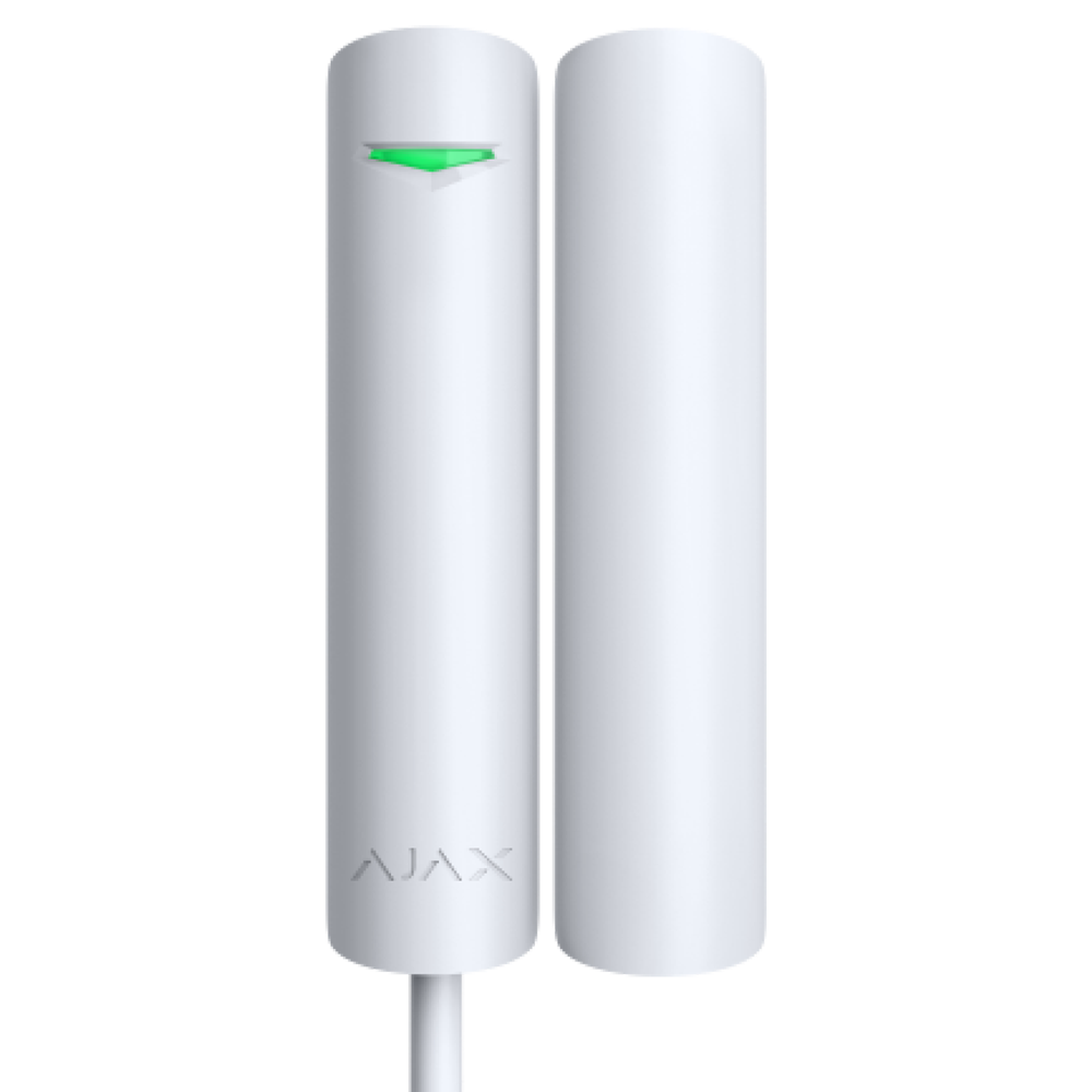 Contact magnétique - Certifié NFA2P et grade 2 - Portes et fenêtres - Protocole Fibra - 1 entrée pour capteur filaire NC - Aimant petit et grand