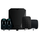 Kit d'alarme professionnelle - Certifié Grade 2 - Communication Ethernet et double SIM 4G - Protocoles Jeweller, Wings et Fibra - Inclus: panneau hybride, clavier, - sirène intérieure et 2 PIRCAMs