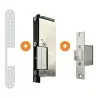 Kit gâche électrique à encastrer 24 mm, DIN gauche 24/48 V DC - NF S 61-937 avec SP20025-W1RUX et ML500