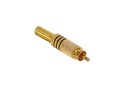 Connecteur audio RCA mâle avec ressort