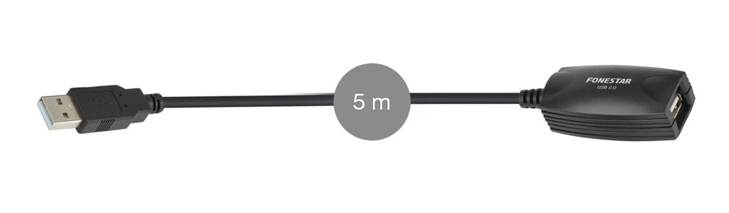 Câble USB A mâle à USB A femelle avec amplificateur