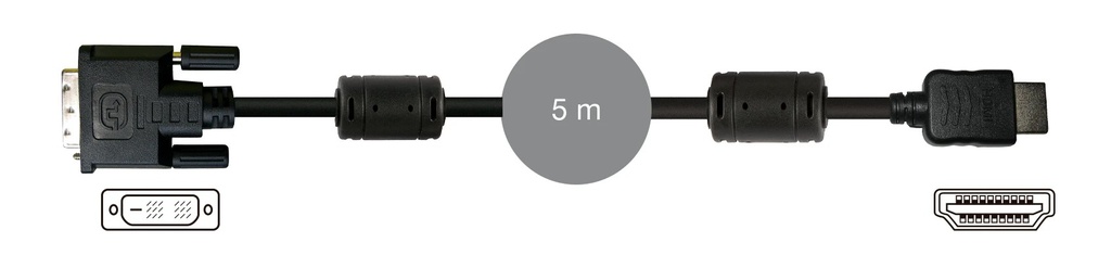 Câble DVI-D 19 broches mâle à HDMI mâle