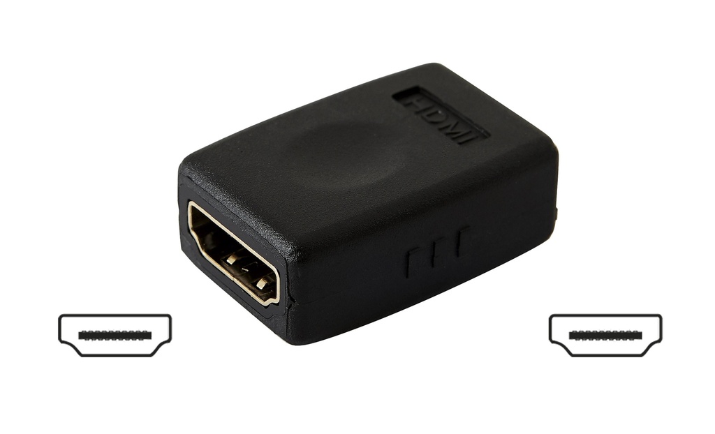 Adaptateur HDMI femelle à HDMI femelle.