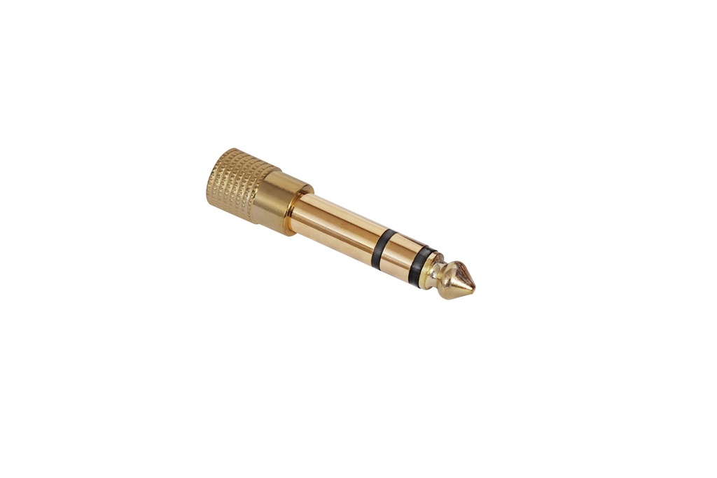Adaptateur audio Jack 3'5 mm stéréo femelle à Jack 6'3 mm stéréo mâle