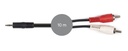 Câble signal d’audio Jack 3'5 mm stéréo mâle à 2 RCA mâle
