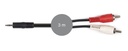 Câble signal d’audio Jack 3'5 mm stéréo mâle à 2 RCA mâle
