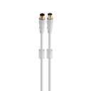 Câble d'antenne TV/Vidéo coaxial mâle vers antenne TV/Vidéo coaxial femelle