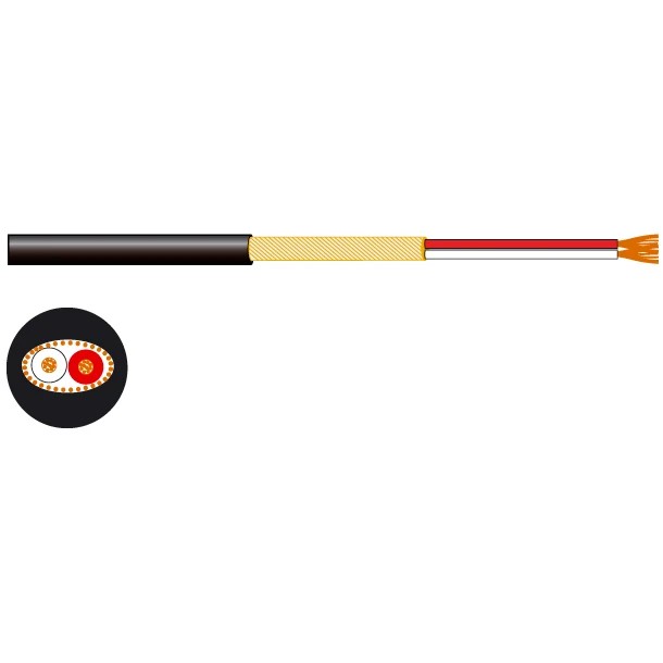 Rouleau de câble microphone/ligne 2 conducteurs