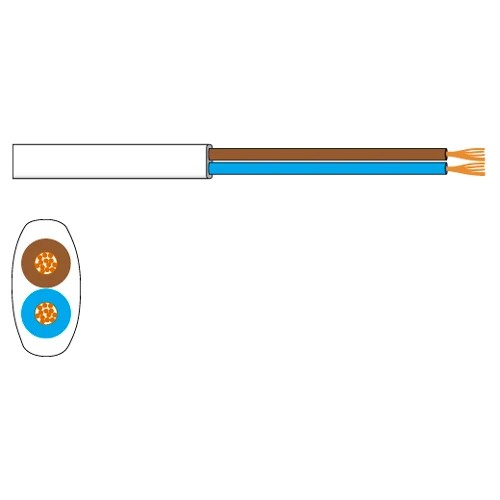 Rouleau de câble haut-parleur à 2 conducteurs