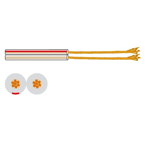 Rouleau de câble haut-parleur à 2 conducteurs