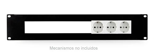 Panneau rack 19'' 2 U pour installer 8 panneaux de connexion