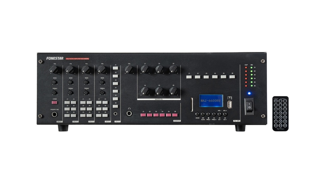 Amplificateur de public address matriciel et multicanal