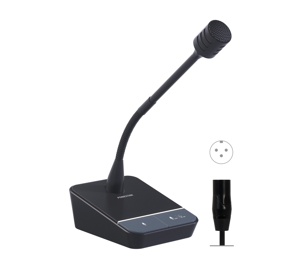 Microphone dynamique cardioïde unidirectionnel de bureau