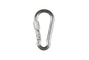 Mousqueton plaqué zinc avec fermeture de sécurité