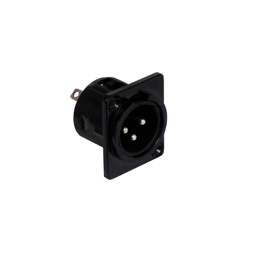 Connecteur audio XLR femelle avec montage sur châssis et panneau pour rack 19'’