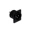 Connecteur audio XLR femelle avec montage sur châssis et panneau pour rack 19'’
