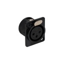 Connecteur audio de panneau XLR femelle