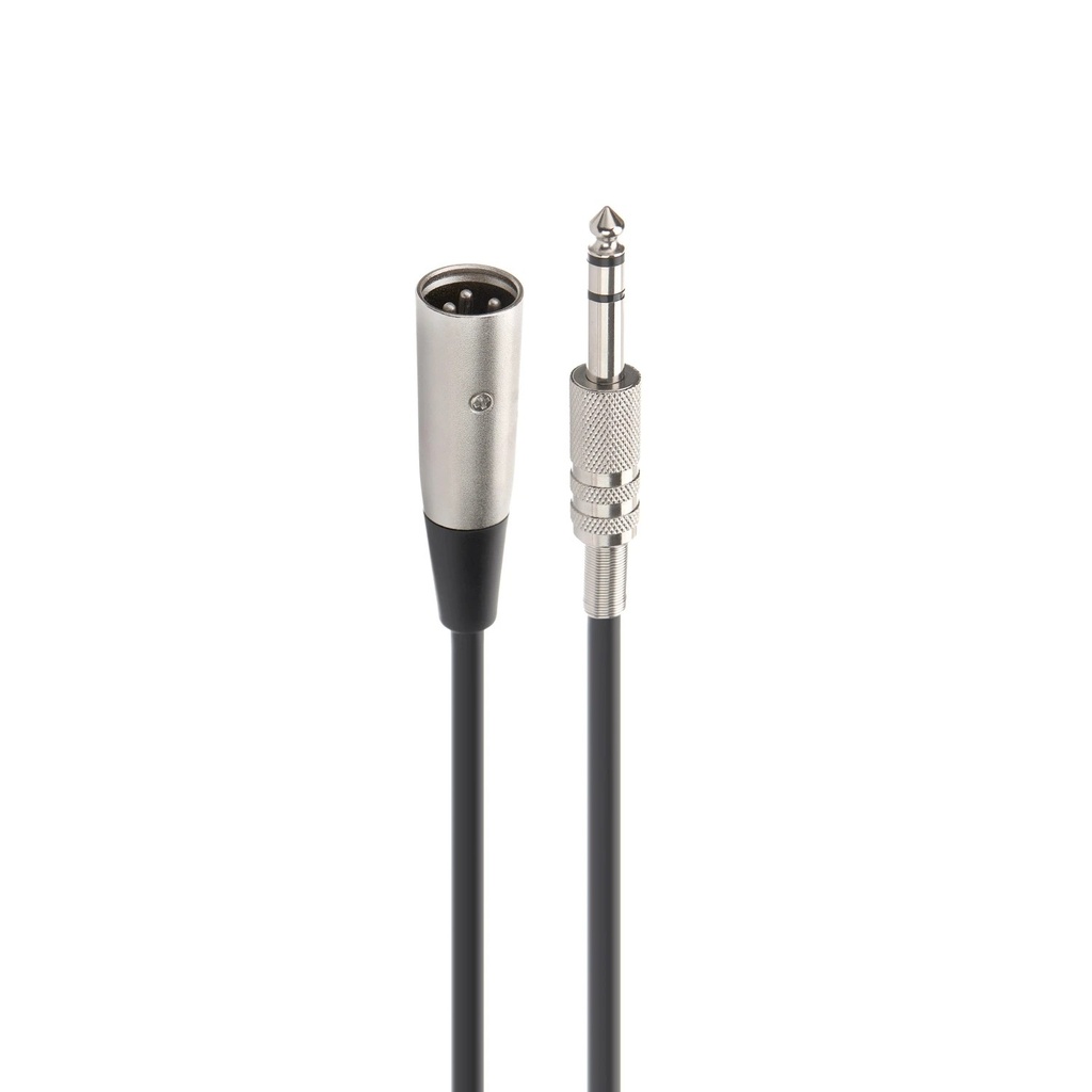 Câble audio jack TRS 6'3 mm vers XLR mâle