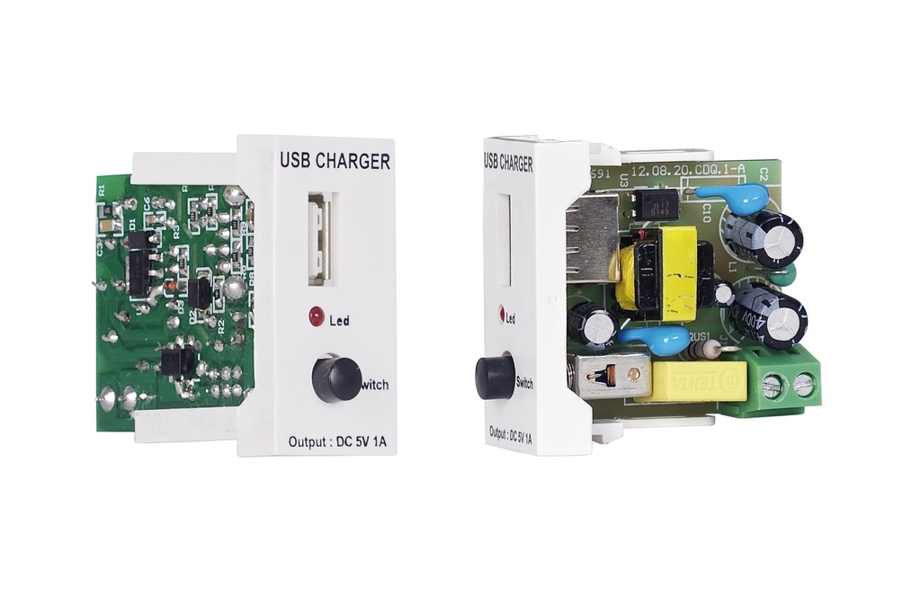 ½ panneau de connexion chargeur USB A femelle
