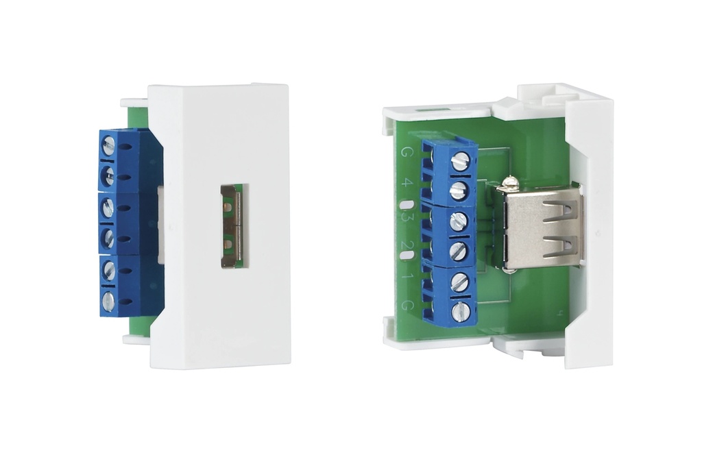 ½ panneau de connexion USB A femelle