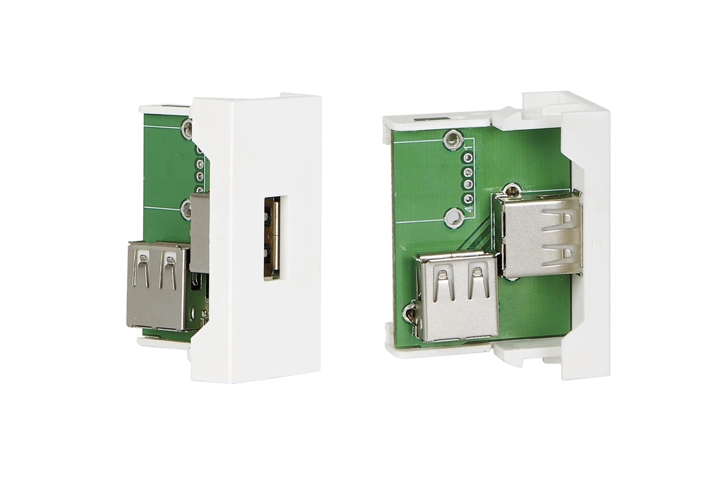 ½ panneau de connexion USB A femelle 90°