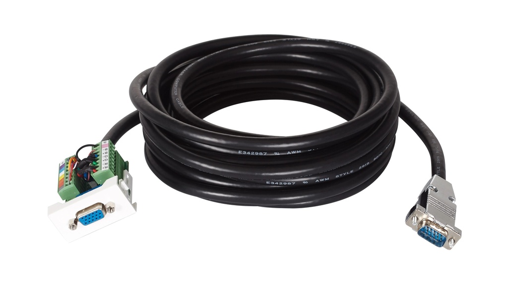 Panneau de connexion VGA à brancher avec câble préinstallé