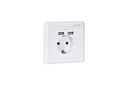 Panneau de connexion 2 x USB et prise