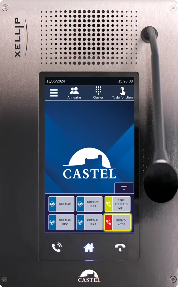 Poste chef Platine 7" tactile, réception audio et vidéo, alim PoE+ XE PLATINE TOUCH